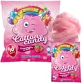 thumbnail image 1 of Cotton Candy 10 Pack, 10 cotton candy Bags each 0.42oz, Strawberry mini cotton candy, Pink cotton candy Individually Wrapped for Parties & Favors, Enjoy Fluffiness of kosher candy Anytime, 1 of 8