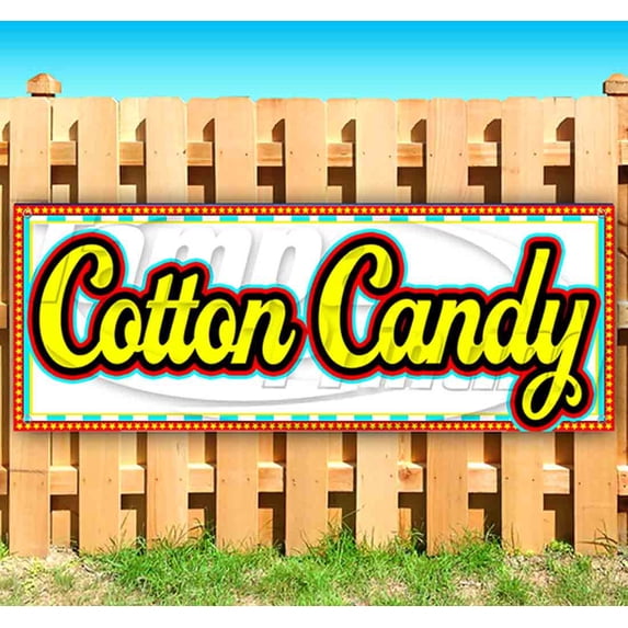 Cotton Candy 13 oz Vinyl Banner With Metal Grommets
