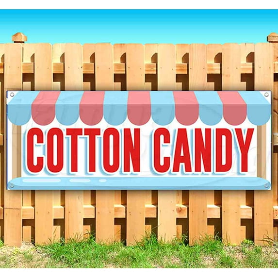 Cotton Candy 13 oz Vinyl Banner With Metal Grommets