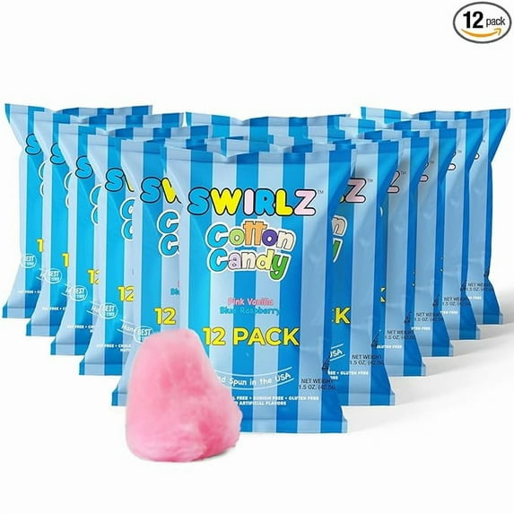 Cotton Candy Assorted 12 bags 37.2 ounce