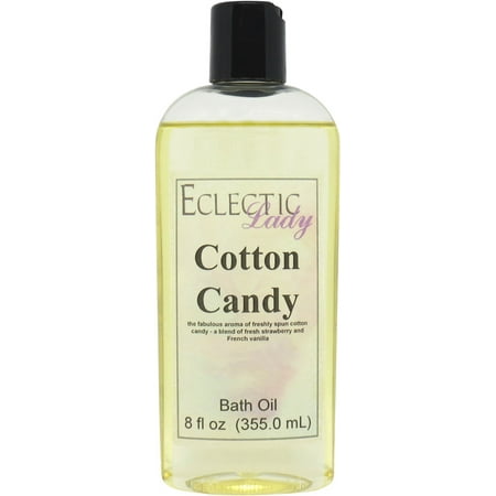 Cotton Candy Bath Oil - Scented Body Oil - Relaxing & Moisturizing Bathing Oil - Fragrance Body Oil For Dry & Rough Sensitive Skin - 8 oz