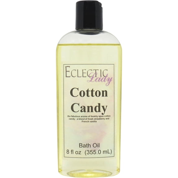 Cotton Candy Bath Oil - Scented Body Oil - Relaxing & Moisturizing Bathing Oil - Fragrance Body Oil For Dry & Rough Sensitive Skin - 8 oz