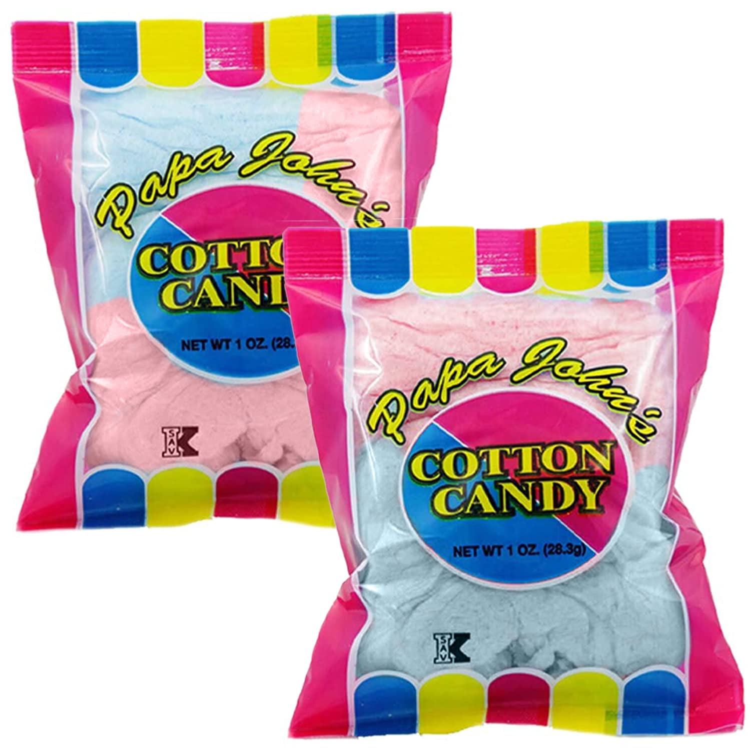 Cotton Candy Blue And Pink Swirl Party Flavors Supplies Birthday Treats For  Kids, Kosher, 1Oz Bag (12-Pack)