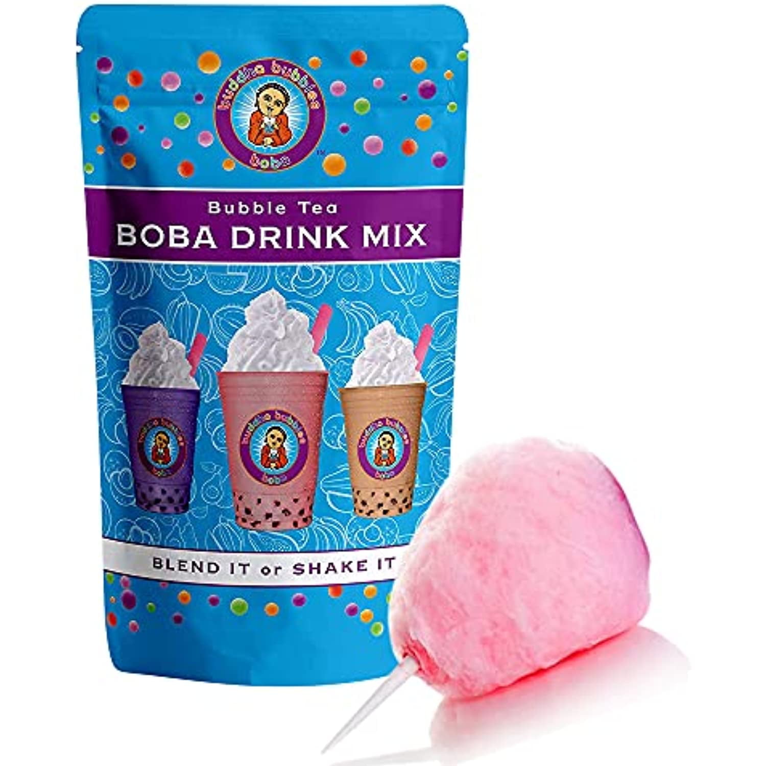 Cotton Candy Boba / Bubble Tea Drink Mix Powder By Buddha Bubbles Boba