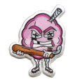 thumbnail image 1 of Cotton Candy Bubblegum Hat Patch Baseball Flavor Embroidered Iron On, 1 of 3