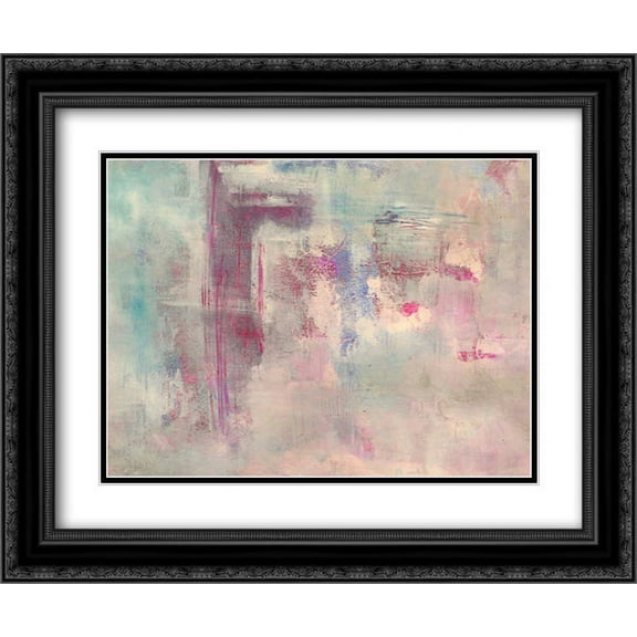 Cotton Candy Clouds 2x Matted 24x20 Black Ornate Framed Art Print by Haynes, Smith