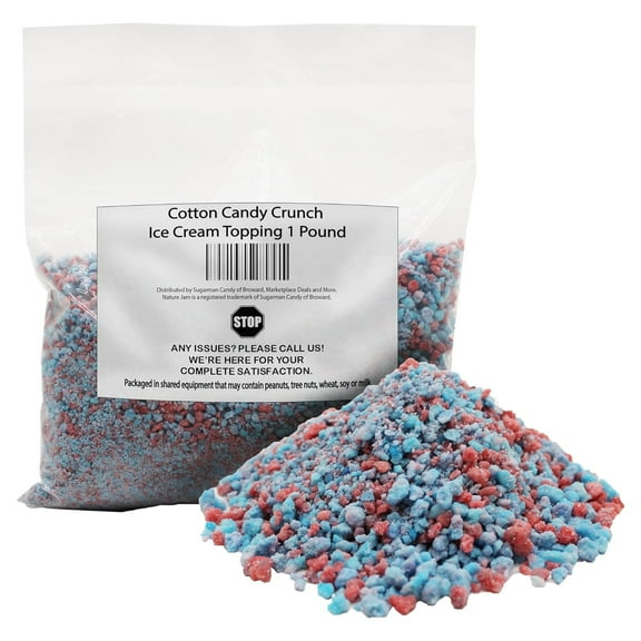 Cotton Candy Crunch Ice Cream Topping 1 Pound-Edible Cake Cupcakes Dessert & Ice Cream Topping BULK