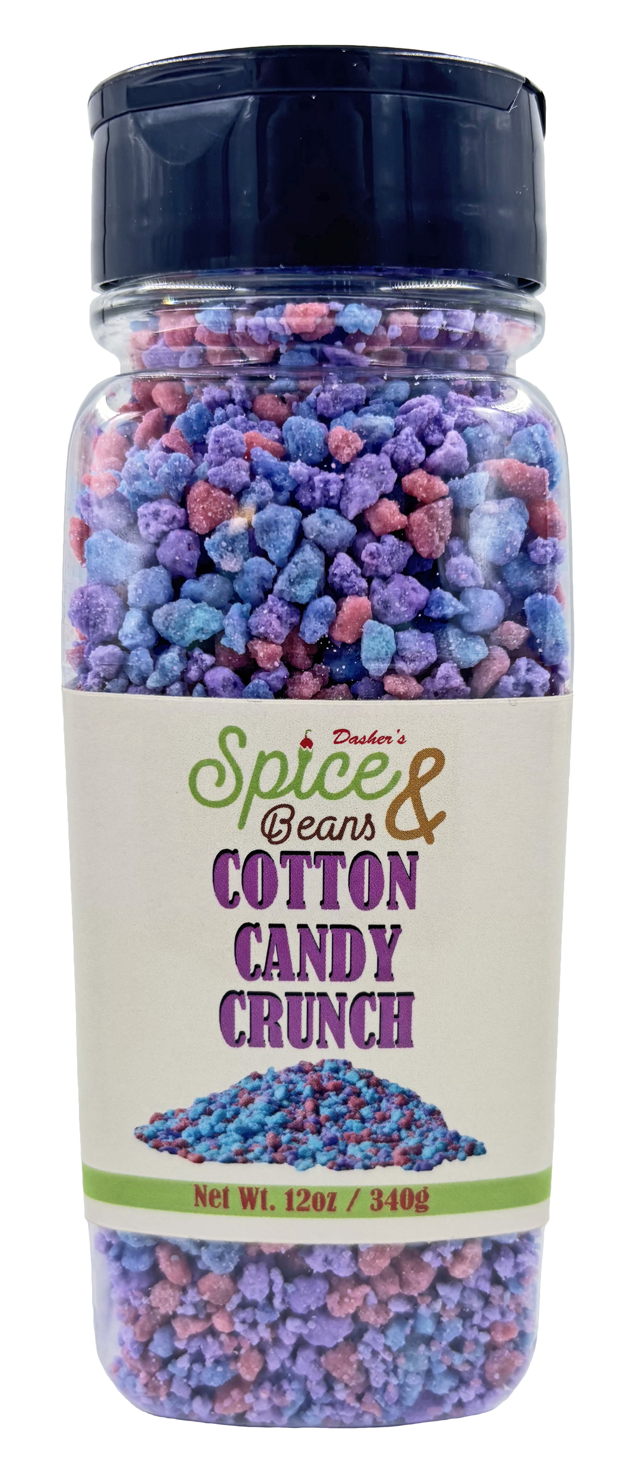 Cotton Candy Crunch Ice Cream Topping & Cake Decoration 12oz , by Dasher's Spice & Beans