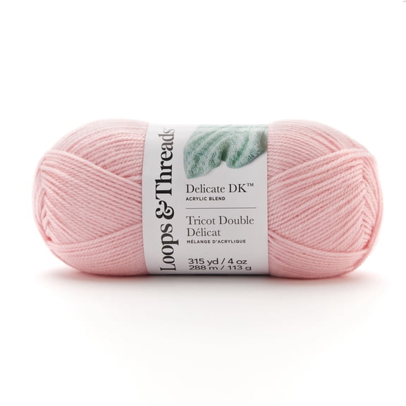 Loops & Threads Cotton Candy Delicate DK Yarn - Light Weight Yarn for Knitting, Crochet, Weaving, Arts & Crafts, 15 Pack