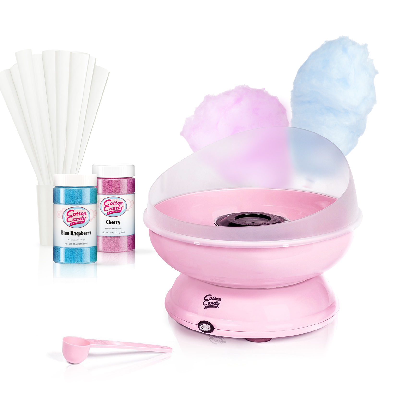 Cotton Candy Express Cotton Candy Machine with 2 Flavors and 50 Paper Cones - image 1 of 7