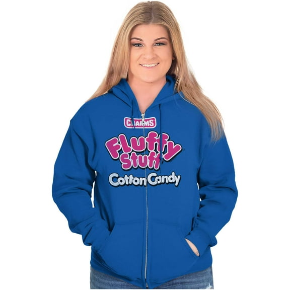 Cotton Candy Fluffy Stuff Pops Logo Zip Up Hoodie Men's Women's Brisco Brands X