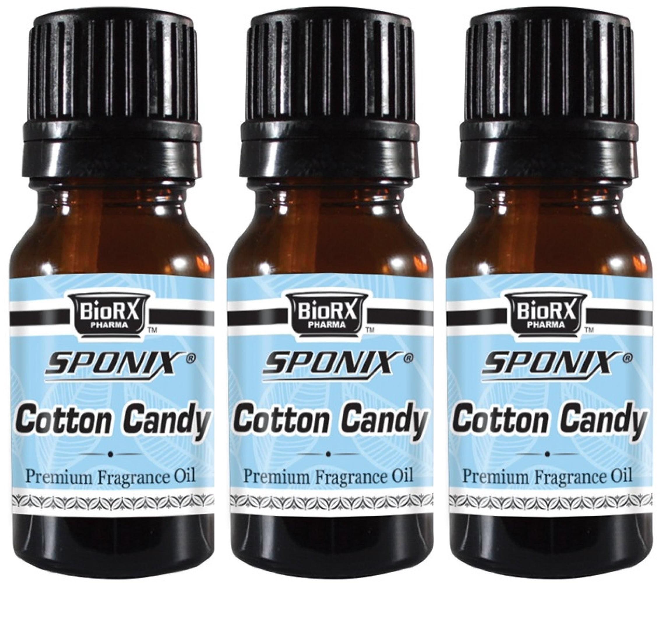 Cotton Candy Fragrance Oil 10 ml / 0.33 oz - 100% Pure - Made in USA by  Sponix Pack of 3 