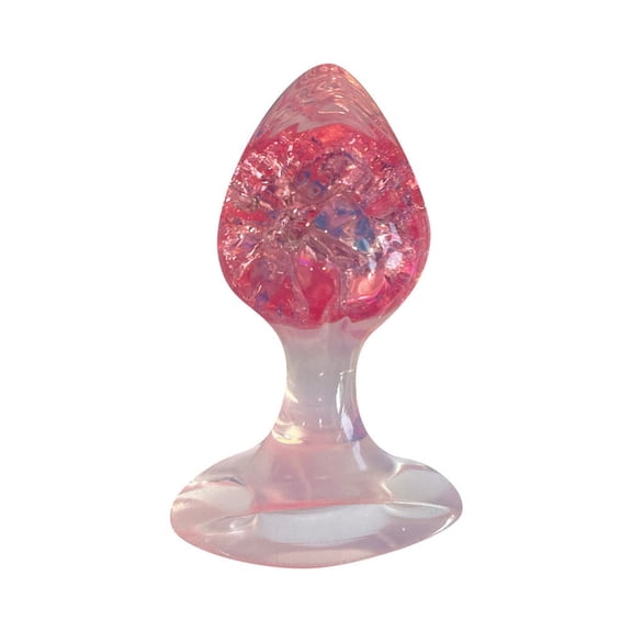 Cotton Candy Joy Gems Ruby Silicone Anal Plug, Red