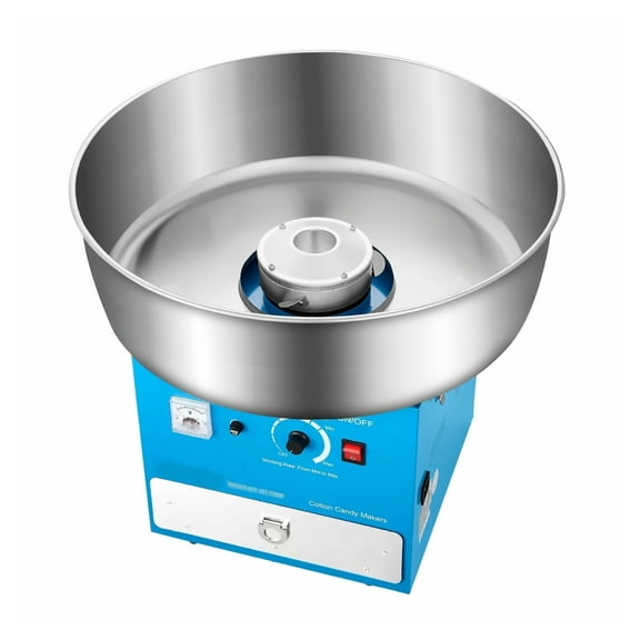 Cotton Candy Machine, 1000W Commercial Candy Floss Maker with Bowl, Blue