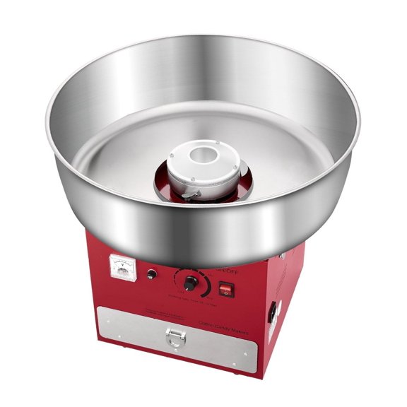 Cotton Candy Machine, 1000W Commercial Candy Floss Maker with Bowl, Red - Home & Party Use