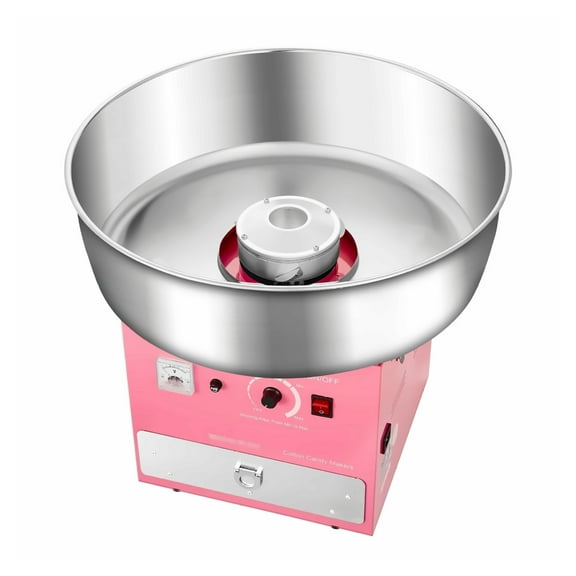 Cotton Candy Machine, 1000W Commercial Sugar Floss Maker for Home Party, Pink, Fast Production, Adjustable Temp, Includes Spoon & Box