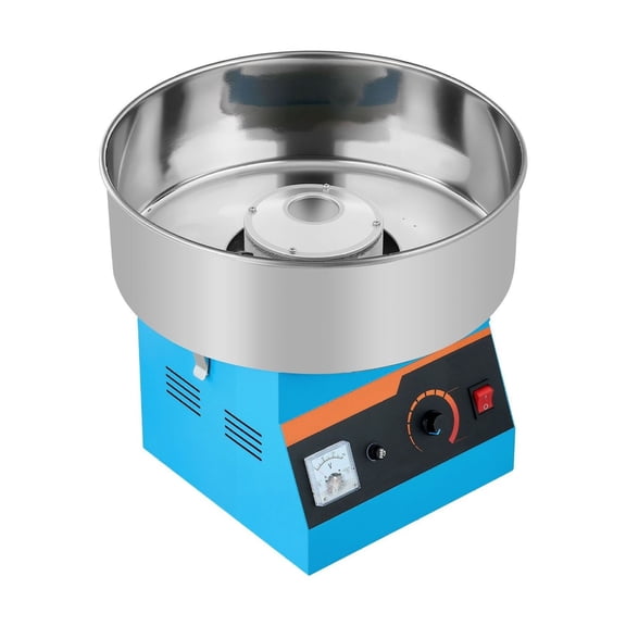 Cotton Candy Machine Commercial 1000W Electric Floss Maker - 15" Stainless Steel Bowl & Scoop - For Home, Kids, Parties - Blue