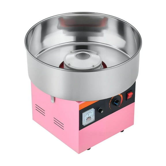 Cotton Candy Machine Electric, Commercial Sugar Floss Maker, Stainless Steel Pink, Smart Overheat Guard, 1000W, for Home & Parties