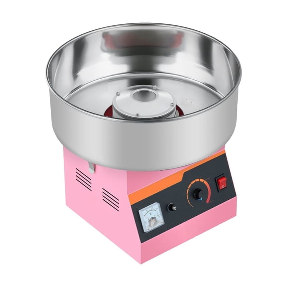 Cotton Candy Machine Electric, Commercial Sugar Floss Maker, Stainless Steel, Pink, Smart Overheat Protection, Easy Clean