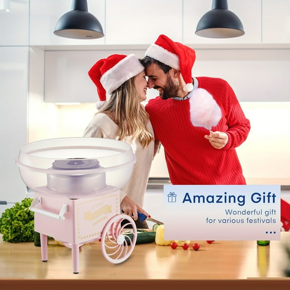 Cotton Candy Machine Kit, Mini Countertop Cotton Candy Maker Homemade Candy Sweets, Vintage Portable Candy Floss Maker For Birthday, Home, Party Gatherings, Gifts