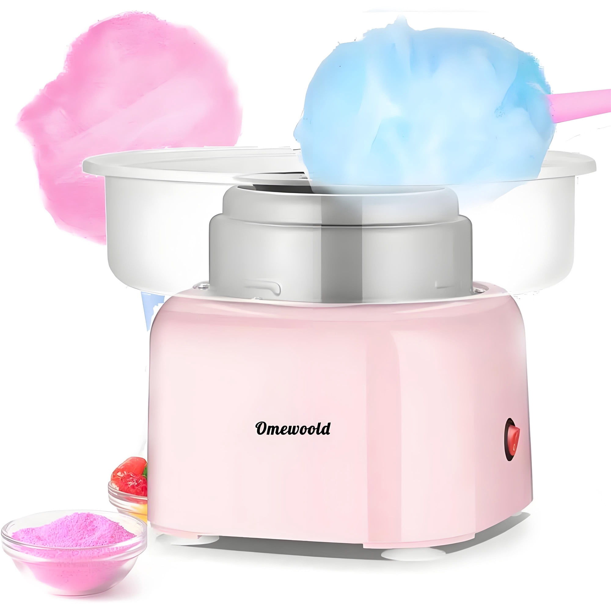 Cotton Candy Machine, Cotton Candy Maker for Kids, 500W Pink Vintage Candy Floss Maker for Christmas Gift, Home, Birthday Family Party