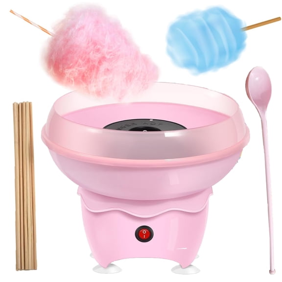 Cotton Candy Machine,Pink Mini Cotton Candy Maker for Birthday Party,Christmas Gifts, Home Use,maquina de algodon de azucar-Includes 10 Sticks &Sugar Scoop