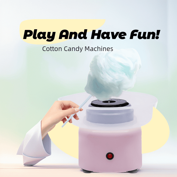 Cotton Candy Machine for Home, Easy to Operate Candy Floss Maker for Home Blue/Pink