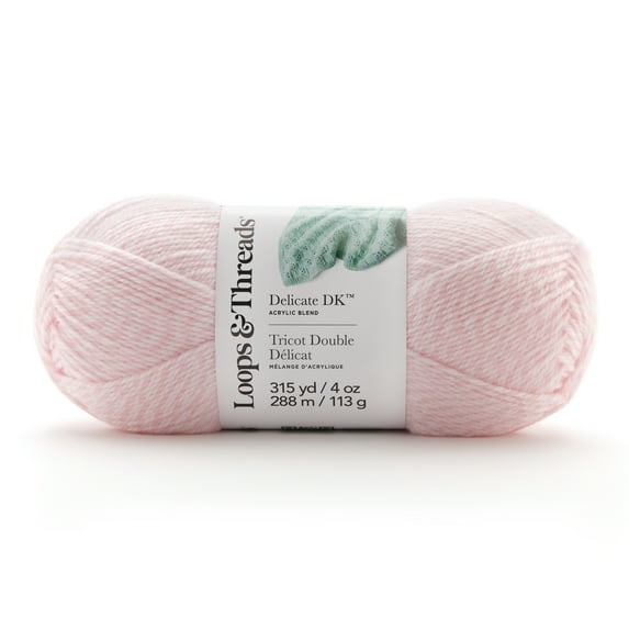Loops & Threads Cotton Candy Marl Delicate DK Yarn - Light Weight Yarn for Knitting, Crochet, Weaving, Arts & Crafts, 15 Pack