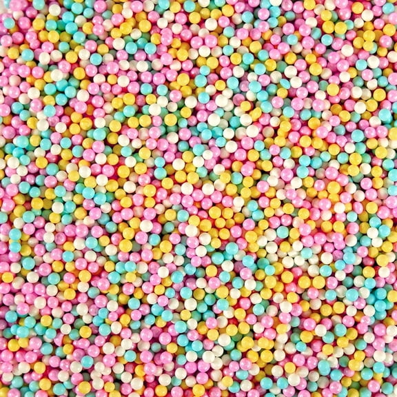 Krazy Sprinkles - Edible Cotton Candy Pearl Mini Beads - Vibrant Cookie Decorating, 1/2 Cup