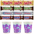 thumbnail image 1 of Cotton Candy, SNICKERS, TWIX, MILKY WAY & 3 MUSKETEERS Individually Wrapped Variety Pack Full Size Milk Chocolate Candy Bars Bulk Assortment, 15 Bars, 1 of 6