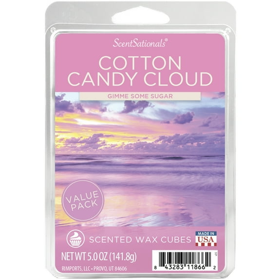 Cotton Candy Scented Wax Melts, ScentSationals, 5 oz (Value Size)