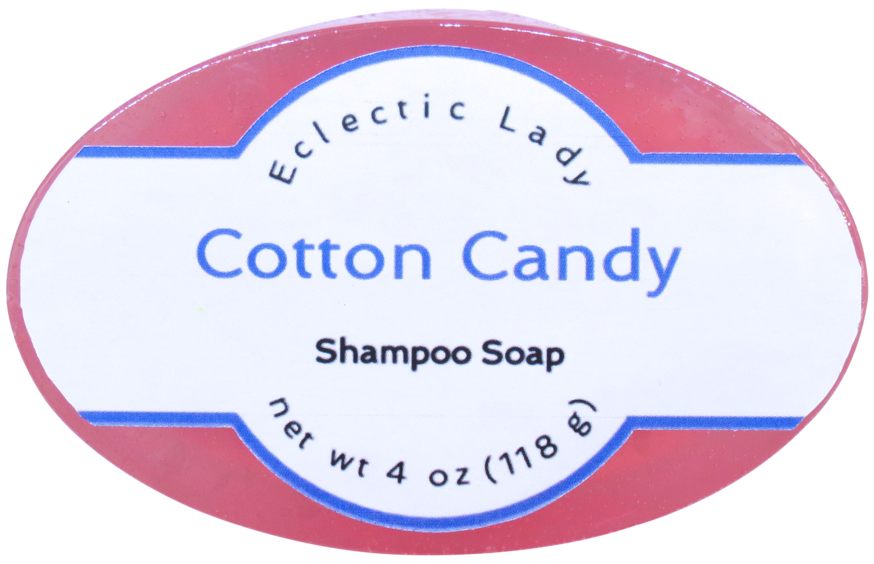 Cotton Candy Shampoo Soap Bar by Eclectic Lady, Argan Oil, Silk Protein, Honey, Aloe 4 oz Bar