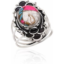 Cotton Candy Turquoise Gemstone Ring 925 Sterling Silver Statement Ring For Women Handmade Gemstone Christmas Jewellery Gift For Her