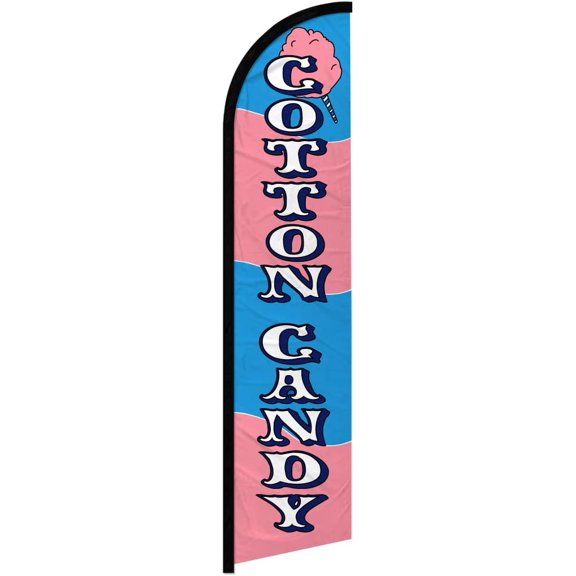 Cotton Candy Windless Full Sleeve Banner Swooper Flag - Perfect for Businesses, Stores, Shops, etc