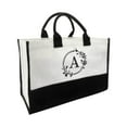 thumbnail image 1 of Cotton Canvas Beach Tote Bag, Waterproof Lined Handbag for Women, Spacious Travel & Grocery Essentials, 1 of 1