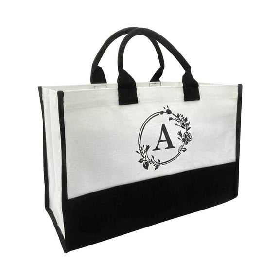 Cotton Canvas Beach Tote Bag, Waterproof Lined Handbag for Women, Spacious Travel & Grocery Essentials