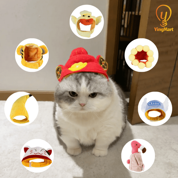 Cotton Cap Dogs Decorative Party Cosplay Halloween YingMart Cat Hat (St7, Universal)