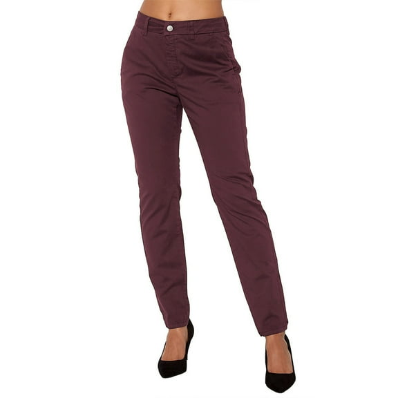 Cotton Cargo Pants Women Fashion Pants Ladies Cargo Pants Pocket Pants Solid Women Pants Full Length Pants Wine S
