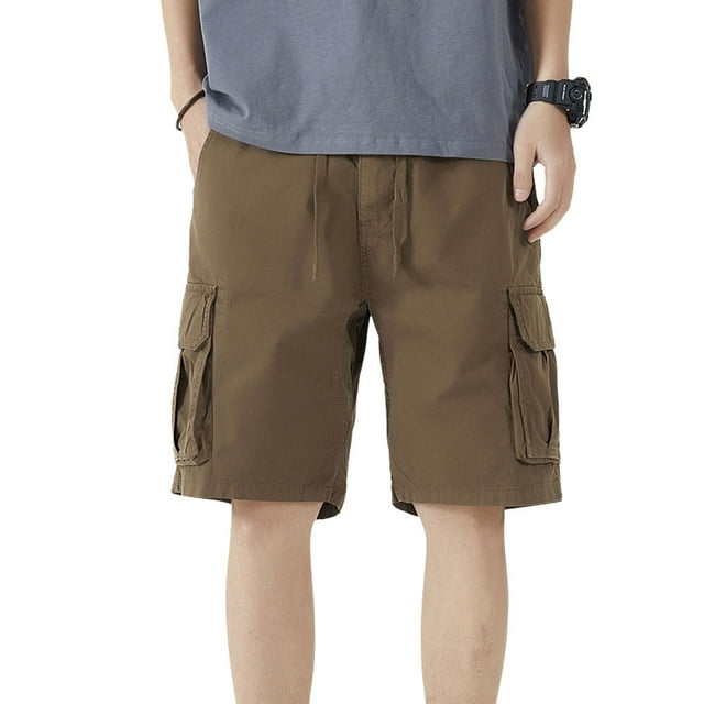 Cotton Cargo Shorts Men Khaki Shorts With Multi-Pockets - Walmart.com