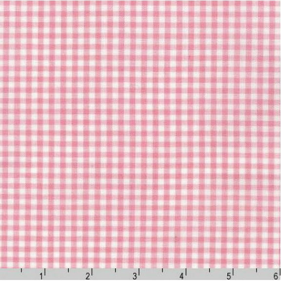 Cotton Carolina Gingham 1/8" Checks Checkered Plaid Patterned Pink Cotton Fabric Print by the Yard (P-5689-12PINK)