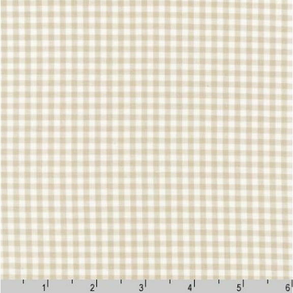 Cotton Carolina Gingham 1/8" Checks Checkered Plaid Patterned Sand Cotton Fabric Print by the Yard (P-5689-153SAND)