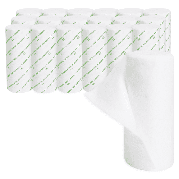Cotton Cast Padding, 36 Rolls, 6 x 12ft, Undercast Padding Cotton, Gauze Bandage for Halloween Wrap Bandage Art Projects, Body Casts, Mask Making, Hobby Craft, Wound Care, Orthopedic