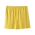 thumbnail image 1 of Cotton Casual Shorts for Women Elastic Waist Shorts Summer Solid Color Comfort Shorts Lounge Home Wear, 1 of 6