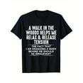 thumbnail image 1 of Cotton Casual Walk In Woods Graphic Tee T Shirt Top Nature Relaxation Comfortable Design Black S-5XL, 1 of 5