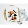 thumbnail image 1 of Cotton Casual Womens Bat Ghost Graphic Tee Spooky T Shirt Tops Short Sleeve Round Neck White S-5XL, 1 of 4