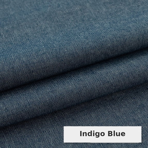 Cotton Chambray Fabric by The Yard, Lightweight 100% Cotton Woven Fabric for Apparel Sewing, DIY Crafts and Home Projects