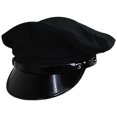 thumbnail image 1 of Cotton Chauffeur Cap - ADJUSTABLE - Black, 1 of 4