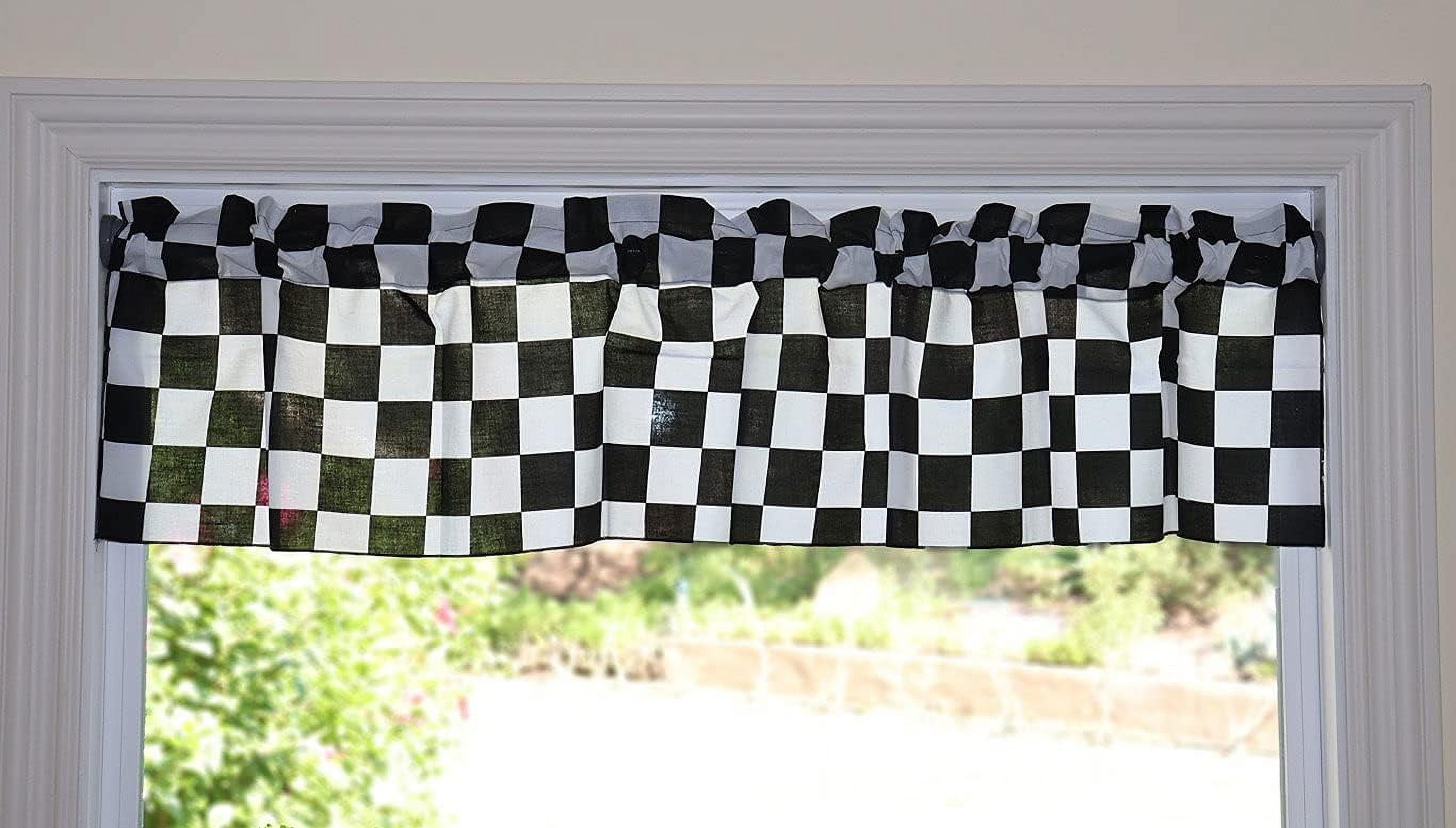 Cotton Checker Board/Race Flag/Chess Board Print Bedroom Kitchen ...