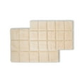 thumbnail image 1 of Cotton Checkered 2-Piece Ivory Highly Absorbent Non-Slip Bath Rug Set by Superior, 1 of 4