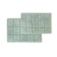 thumbnail image 1 of Cotton Checkered 2-Piece Sage Highly Absorbent Non-Slip Bath Rug Set by Superior, 1 of 2